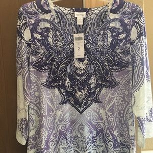 Chico’s T-shirt multicolored size 2